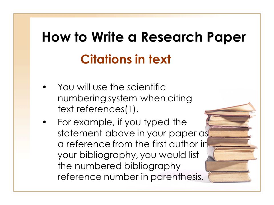 how to write a research paper bibliography